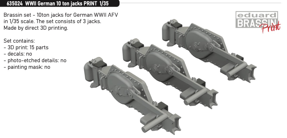 Eduard Brassin ED635024 1:35 WWII German 10 ton jacks