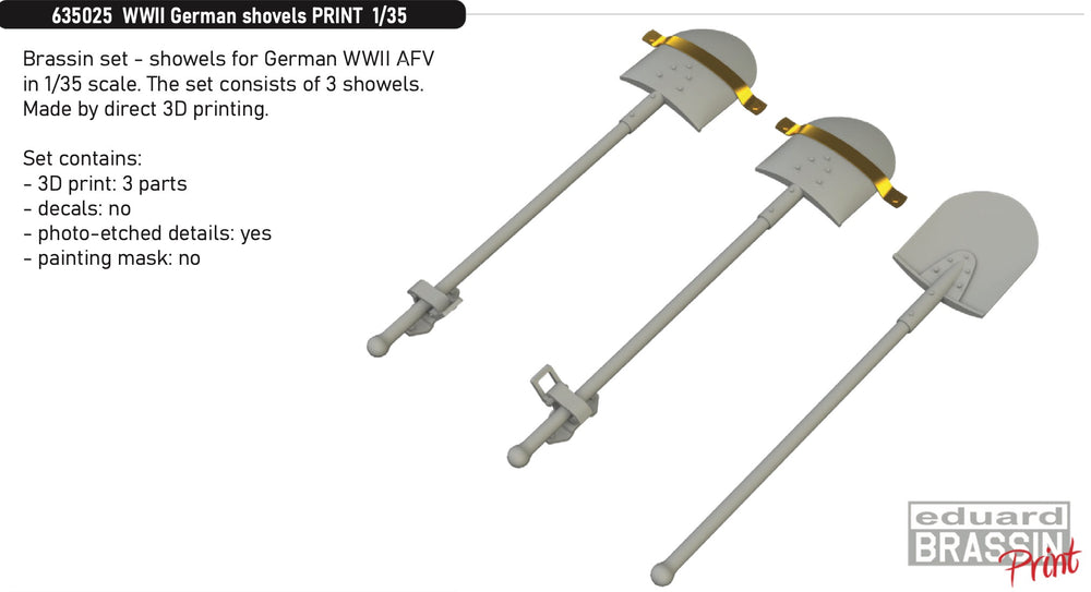 Eduard Brassin ED635025 1:35 WWII German shovels