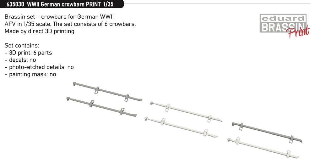 Eduard Brassin ED635030 1:35 WWII German crowbars