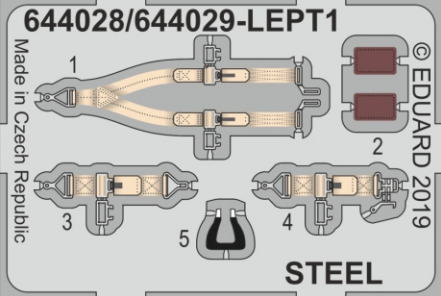 Eduard Brassin ED644029 1:48 P-38G Lightning LooK Panel & Belts