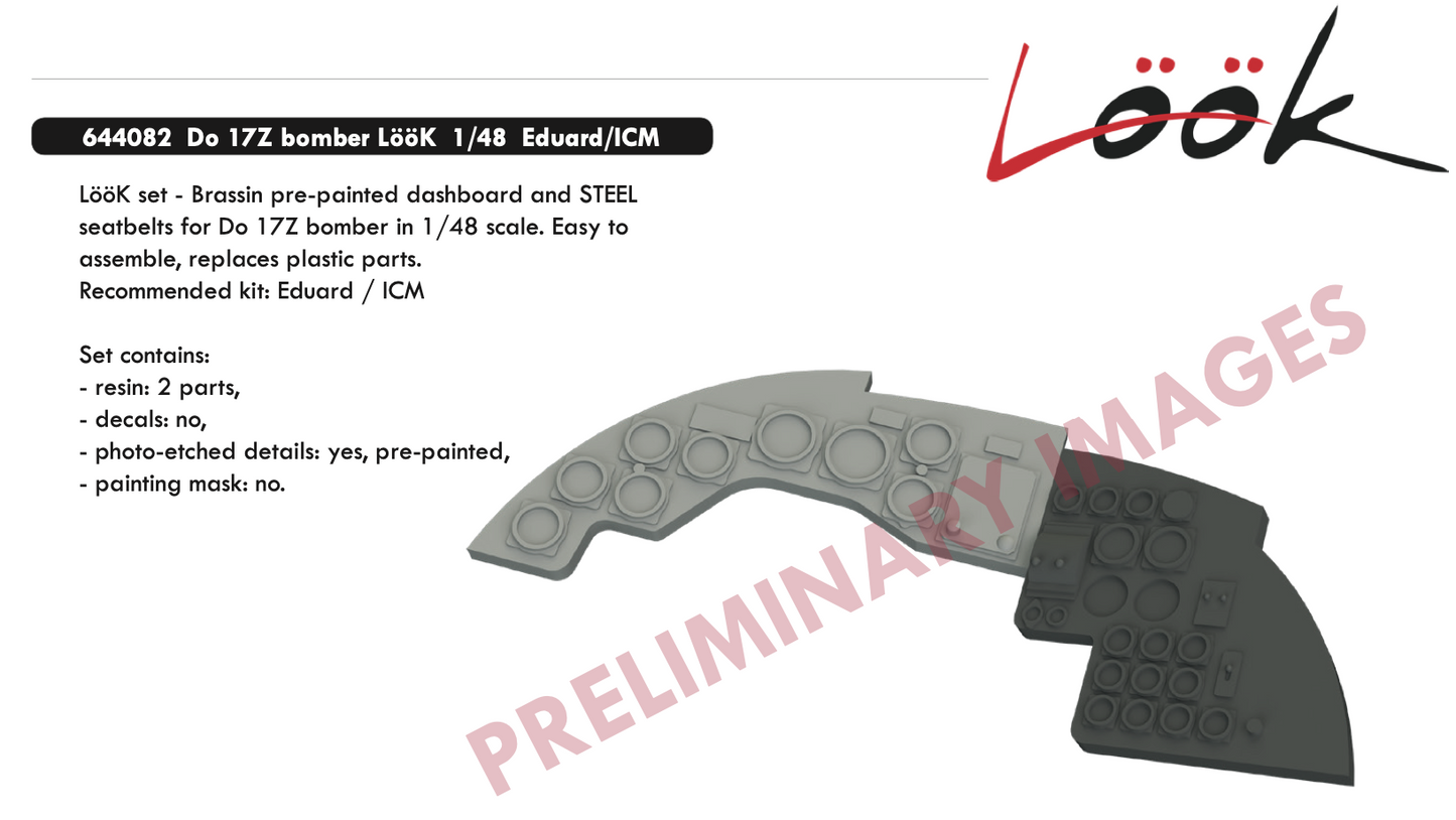 Eduard Brassin ED644082 1:48 Dornier Do-17Z bomber LooK