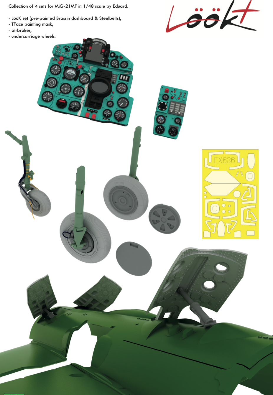 Eduard Brassin ED644088 1:48 Mikoyan MiG-21MF LooK plus