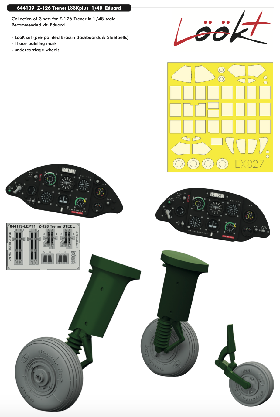Eduard Brassin ED644139 1:48 Zlin Z-126 Trener LooKplus