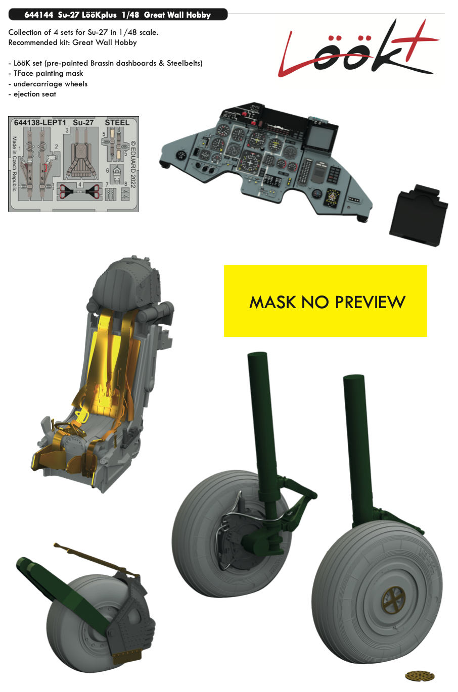Eduard Brassin ED644144 1:48 Sukhoi Su-27 LooKplus