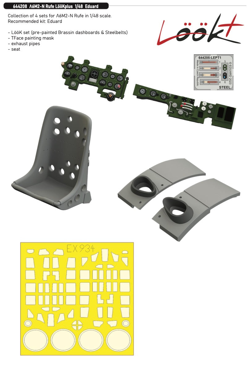 Eduard Brassin ED644208 A6M2-N Rufe LooK Panel & PE 1:48