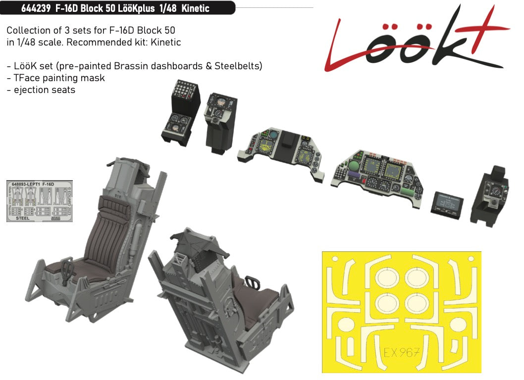 Eduard Brassin ED644239 Lockheed-Martin F-16D Block 50 LooKplus series 1:48