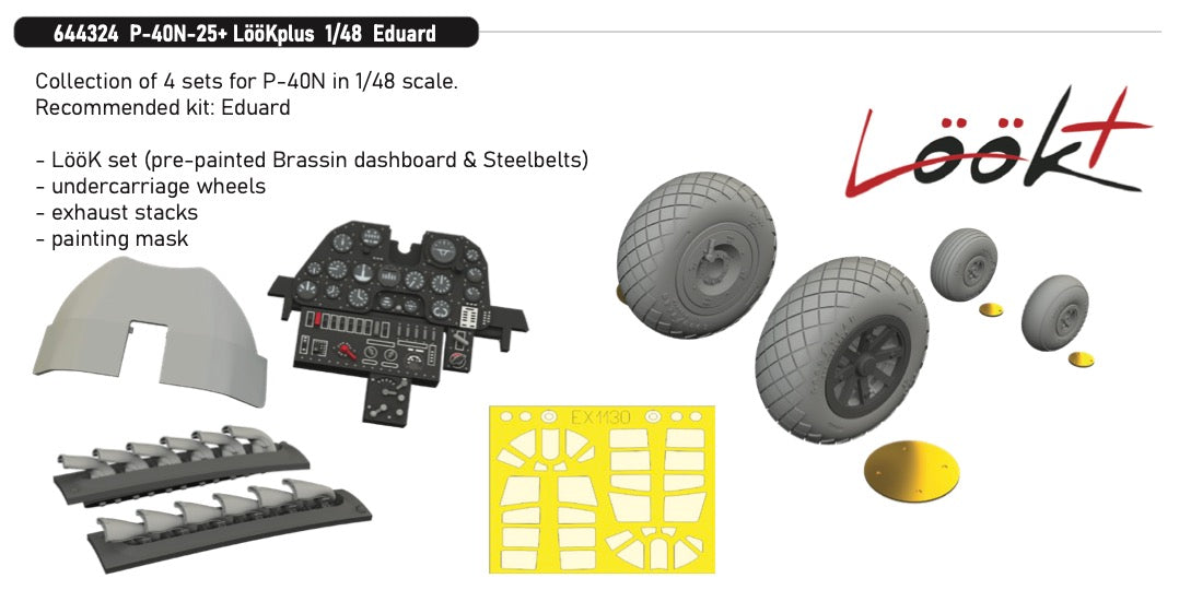 Eduard Brassin ED644324 Curtiss P-40N-25+ Warhawk LooKplus 1:48