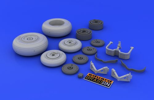 Eduard Brassin ED648037 1:48 Mikoyan MiG-29A wheels with weighted tyre effect