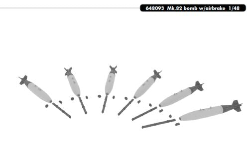 Eduard Brassin ED648093 1:48 Mk-82 bomb with airbrake