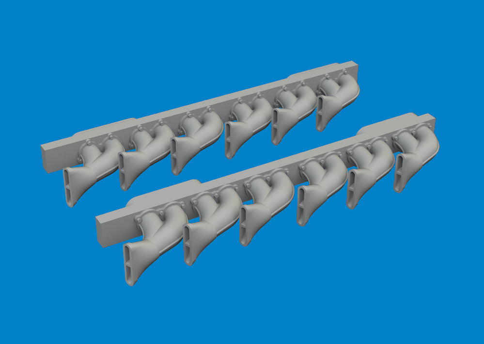 Eduard Brassin ED6481049 1:48 Bell P-39 Airacobra exhaust stacks fishtail