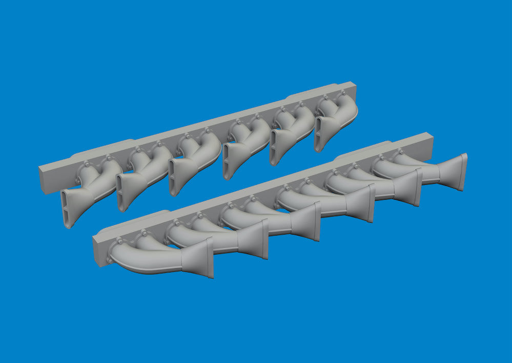 Eduard Brassin ED6481049 1:48 Bell P-39 Airacobra exhaust stacks fishtail