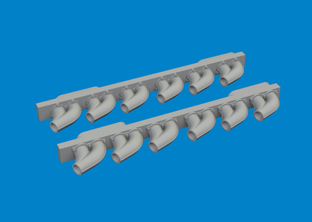 Eduard Brassin ED6481050 1:48 Bell P-39 Airacobra exhaust stacks rounded