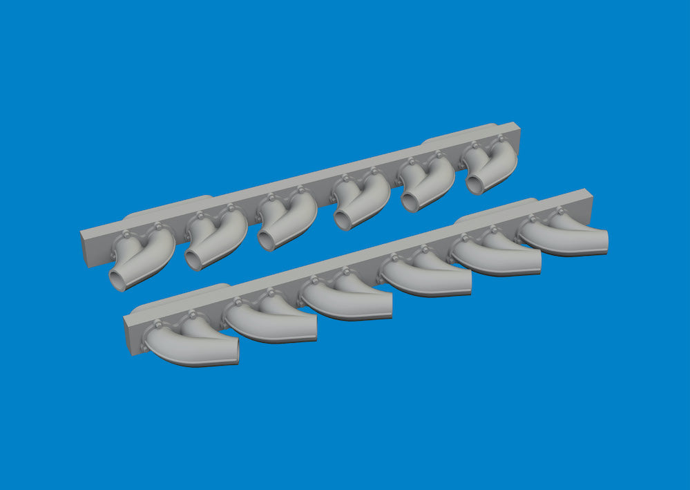 Eduard Brassin ED6481050 1:48 Bell P-39 Airacobra exhaust stacks rounded