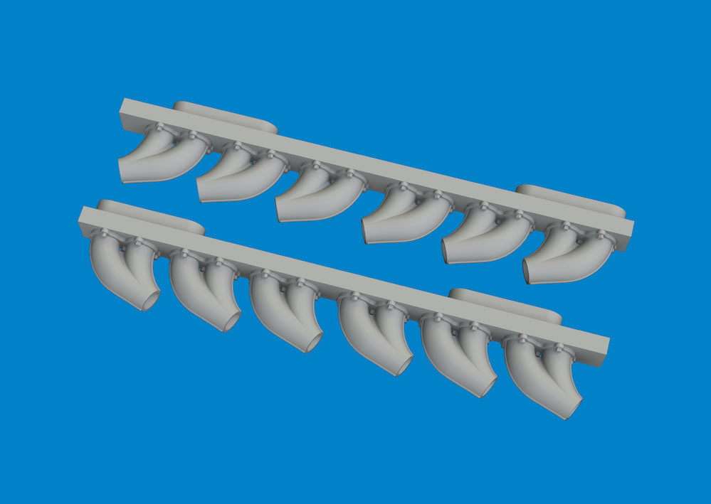 Eduard Brassin ED6481050 1:48 Bell P-39 Airacobra exhaust stacks rounded