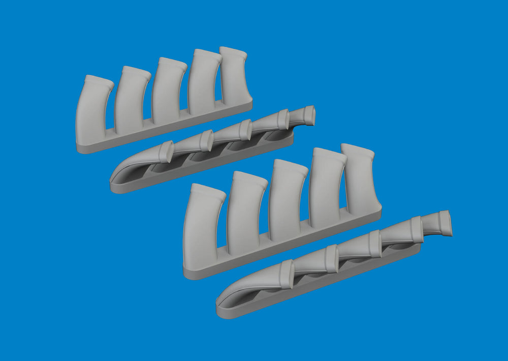 Eduard Brassin ED6481073 de Havilland Mosquito exhaust stacks 3D-Printed 1:48