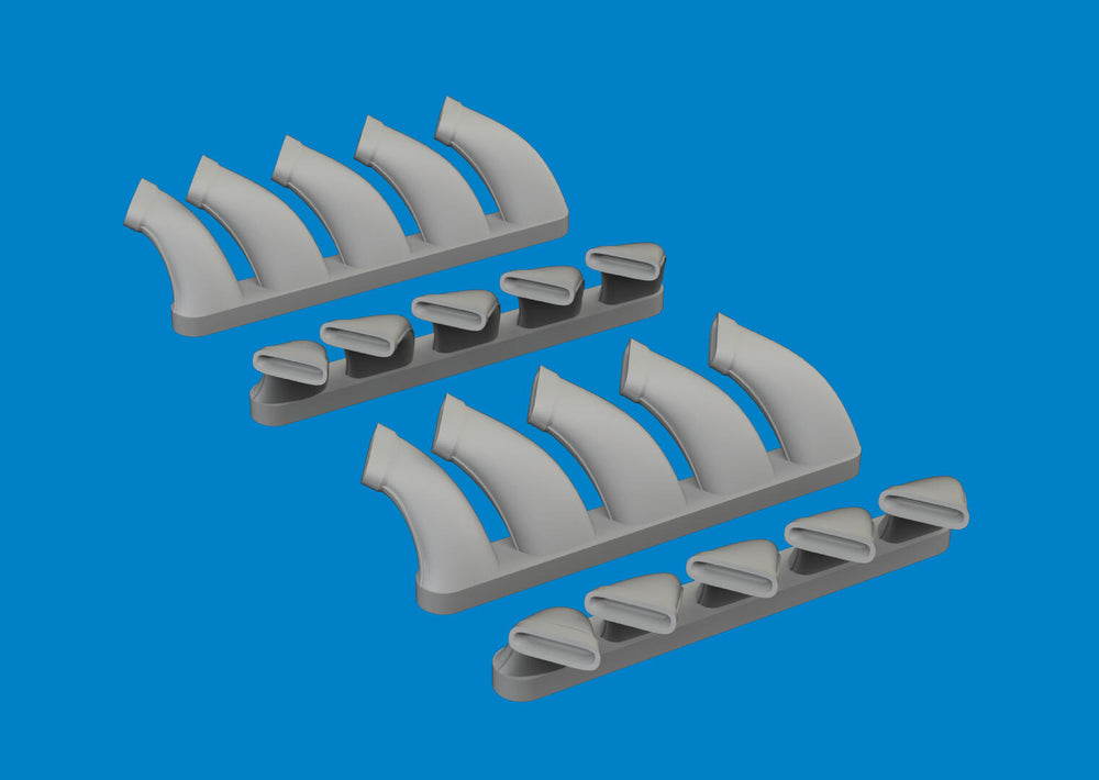 Eduard Brassin ED6481073 de Havilland Mosquito exhaust stacks 3D-Printed 1:48