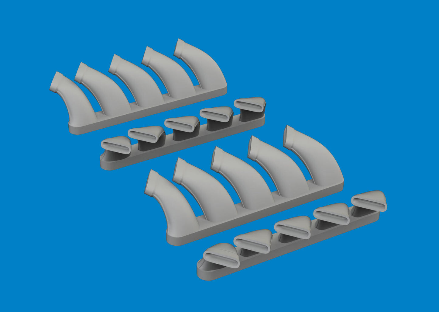 Eduard Brassin ED6481073 de Havilland Mosquito exhaust stacks 3D-Printed 1:48