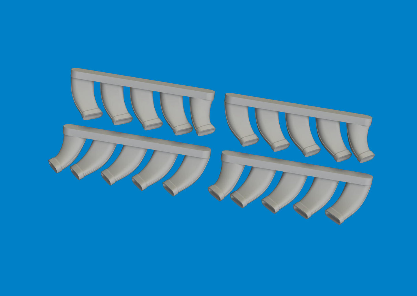Eduard Brassin ED6481073 de Havilland Mosquito exhaust stacks 3D-Printed 1:48