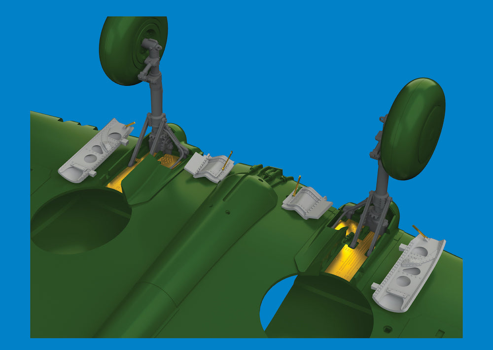 Eduard Brassin ED6481074 1:48 P-40E Warhawk Undercarriage Legs 3D-Print