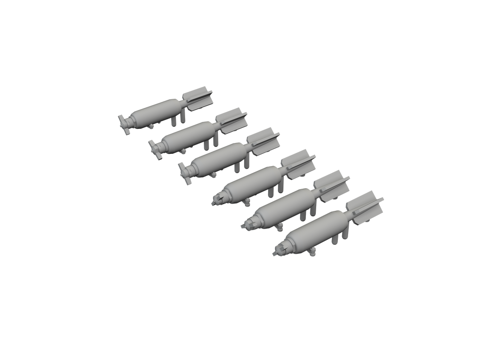 Eduard Brassin ED6481078 1:48 P-40E Warhawk 30lb Fragmentation Bombs 3D-Print