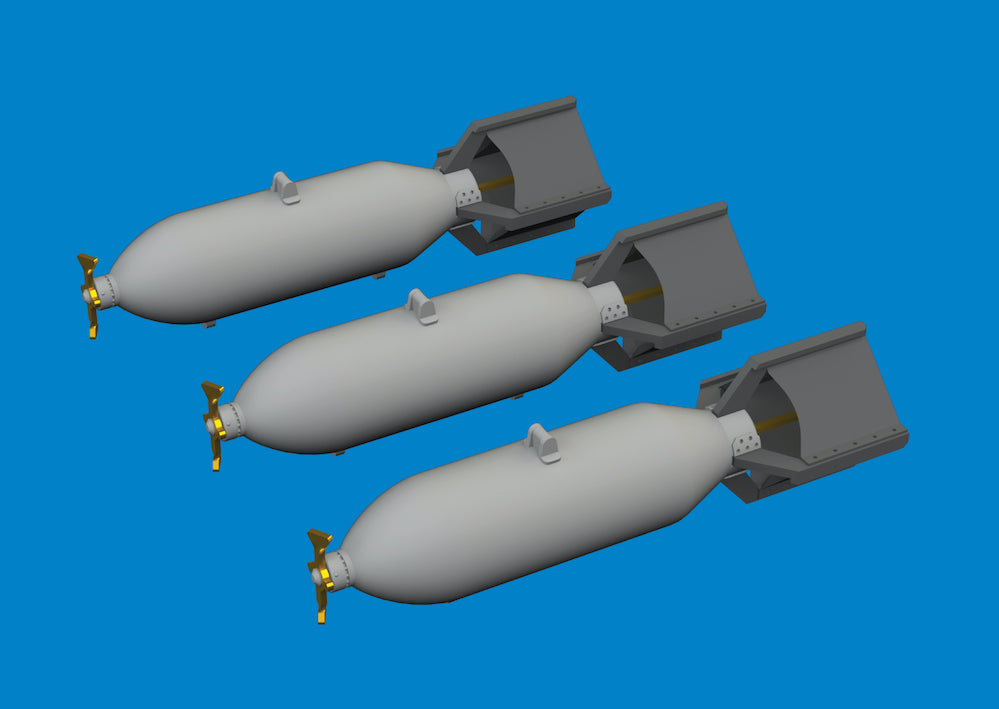 Eduard Brassin ED6481083 P-40E Warhawk 100lb M30 US Bombs 3D-Print 1:48