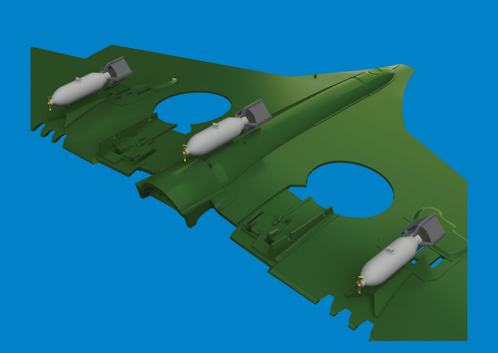 Eduard Brassin ED6481083 P-40E Warhawk 100lb M30 US Bombs 3D-Print 1:48
