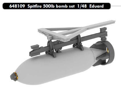 Eduard Brassin ED648109 1:48 Supermarine Spitfire 500lb bomb set
