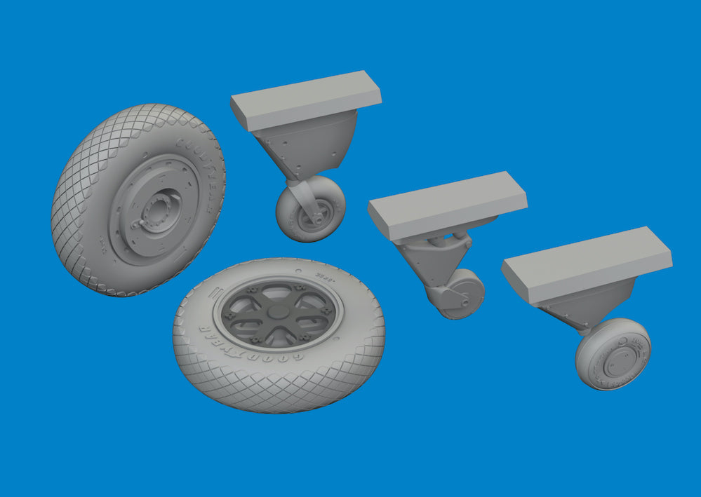 Eduard Brassin ED6481090 Grumman F4F-4 Wildcat wheels late 1:48
