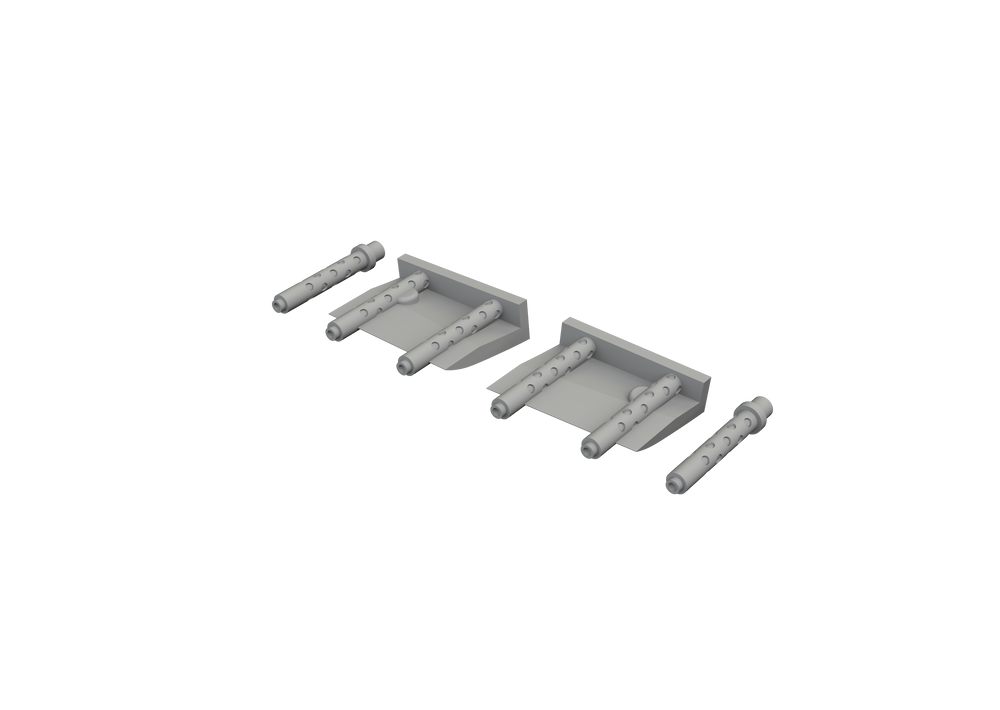 Eduard Brassin ED6481092 Grumman F4F-4 Wildcat gun barrels 3D-Printed 1:48