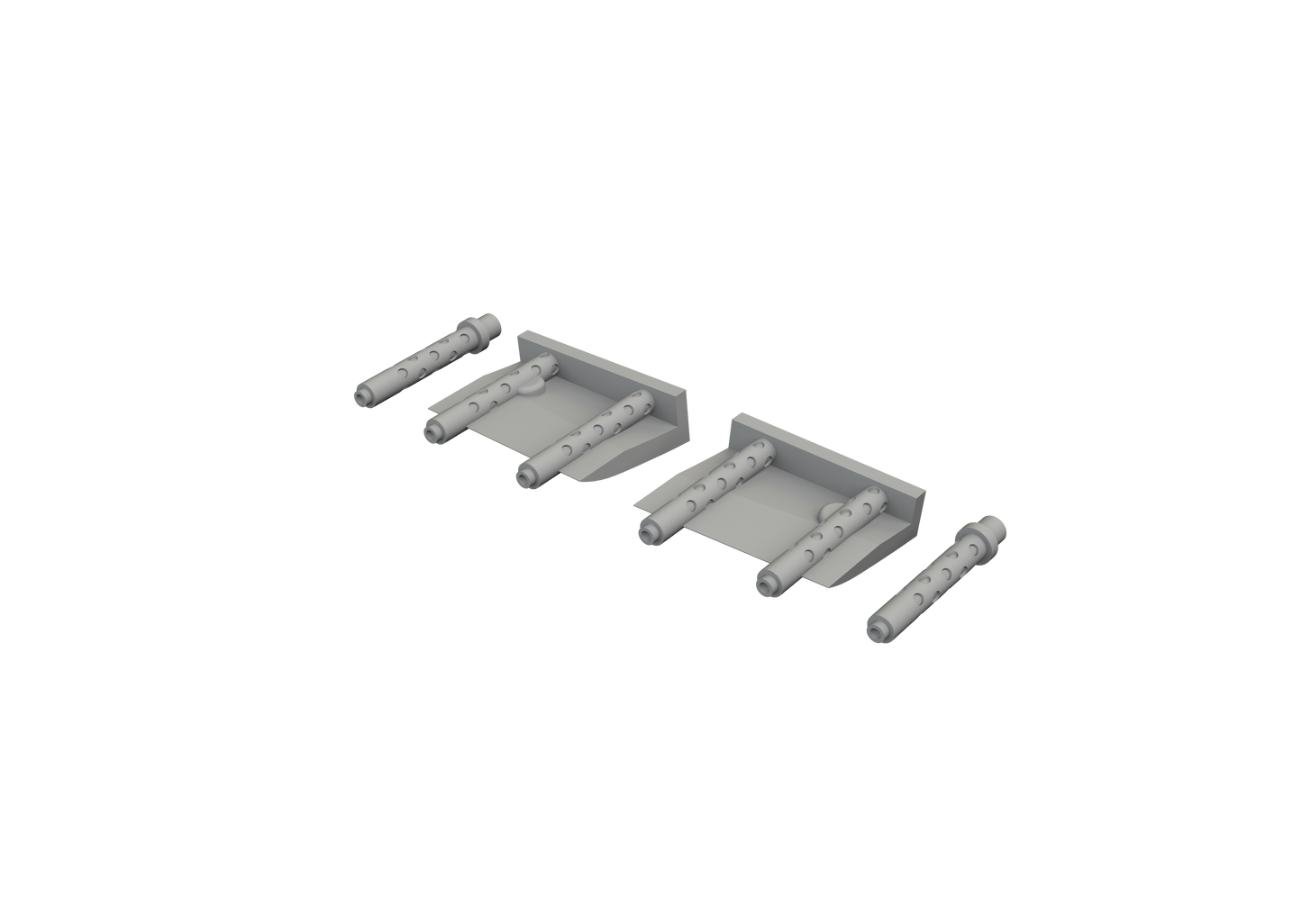 Eduard Brassin ED6481092 Grumman F4F-4 Wildcat gun barrels 3D-Printed 1:48