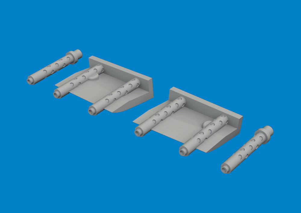 Eduard Brassin ED6481092 Grumman F4F-4 Wildcat gun barrels 3D-Printed 1:48