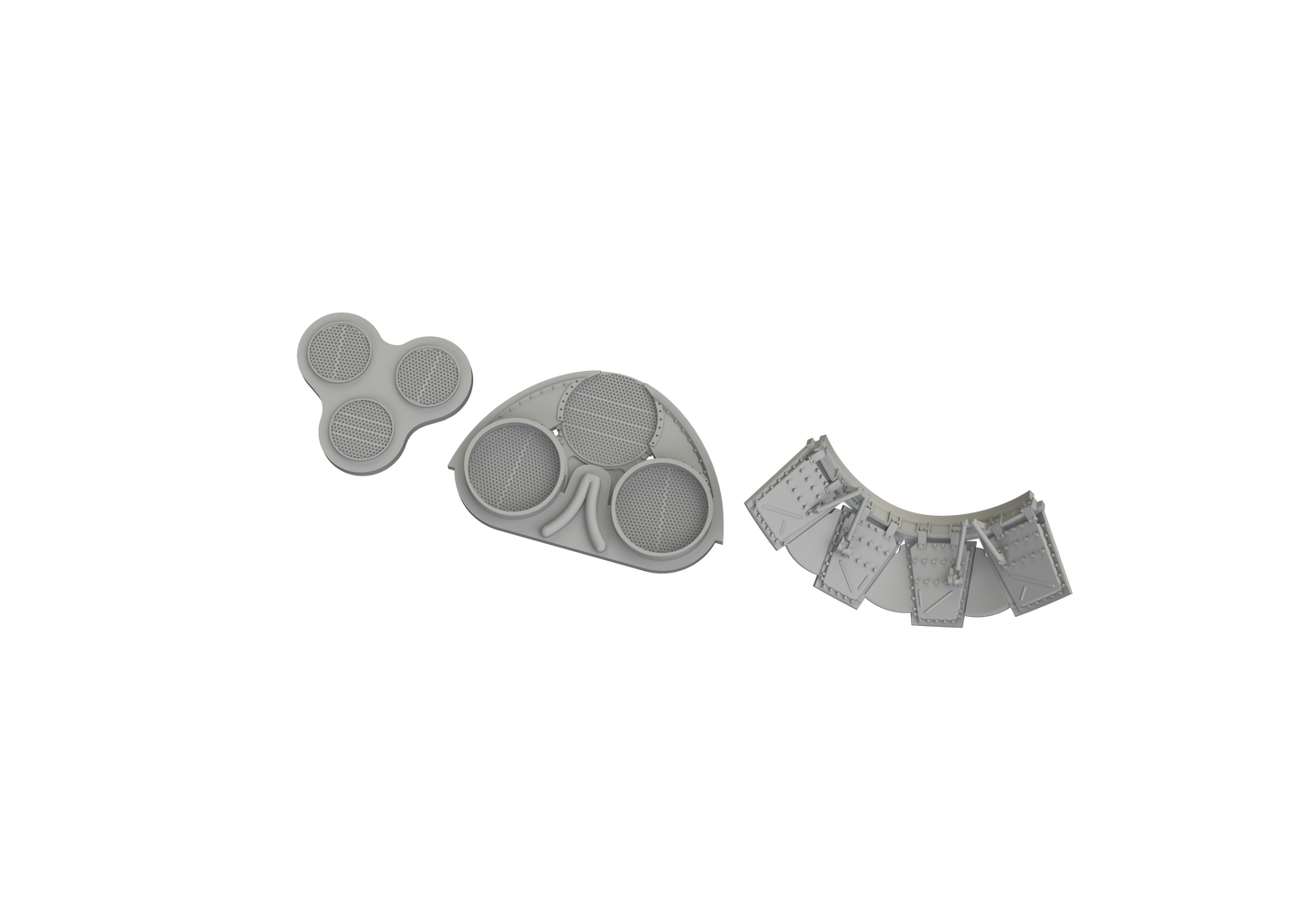 Eduard Brassin ED6481097 1:48 Curtiss P-40E Warhawk radiators upgrade set 3D