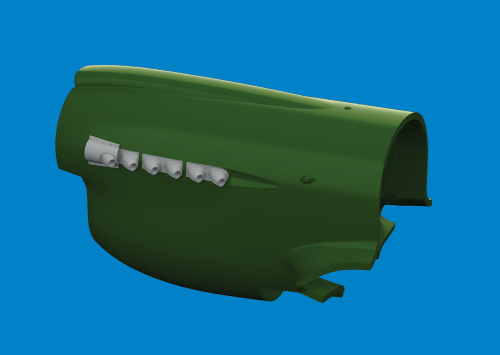 Eduard Brassin ED6481099 1:48 P-40E Rounded Exhaust Stacks 3D-Print