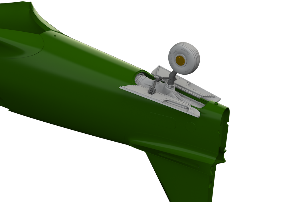 Eduard Brassin ED6481100 1:48 Curtiss P-40E Warhawk tail wheel bay 3D-Printed