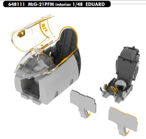 Eduard Brassin ED648111 1:48 Mikoyan MiG-21PFM interior