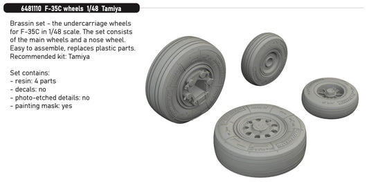 Eduard Brassin ED6481110 Lockheed-Martin F-35C wheels 1:48