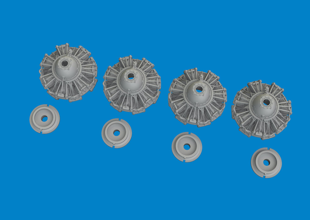 Eduard Brassin ED6481111 Consolidated B-24D Liberator engines 3D-Printed 1:48