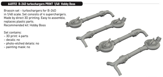 Eduard Brassin ED6481112 B-24D Liberator Turbochargers 3D-Print 1:48