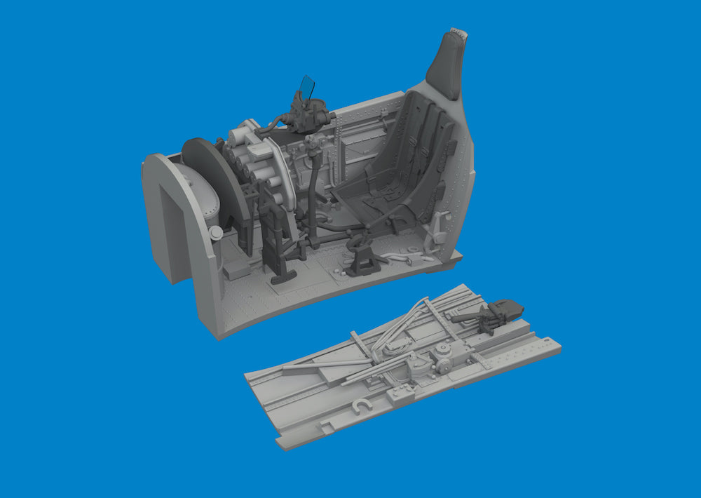 Eduard Brassin ED6481124 1:48 P-40E Warhawk Cockpit Late Seat 3D-Print