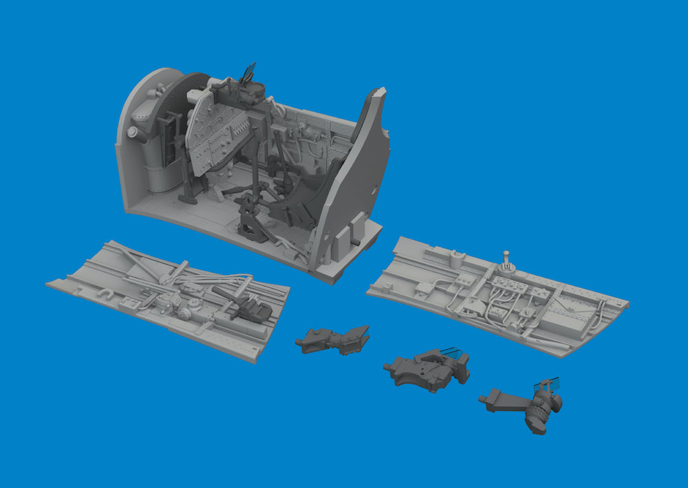Eduard Brassin ED6481124 1:48 P-40E Warhawk Cockpit Late Seat 3D-Print