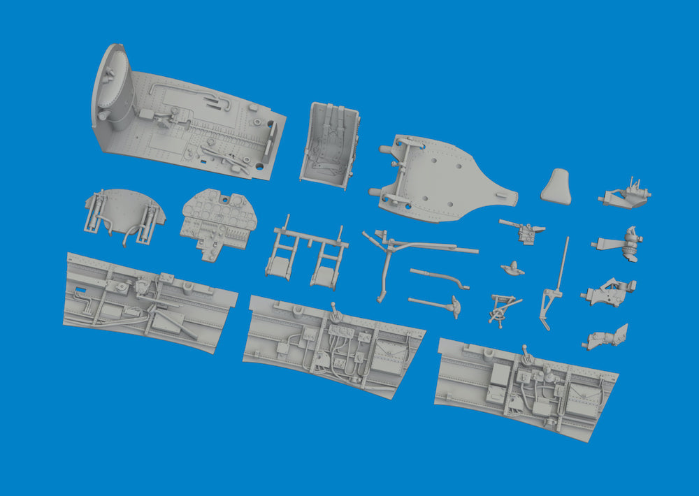 Eduard Brassin ED6481124 1:48 P-40E Warhawk Cockpit Late Seat 3D-Print