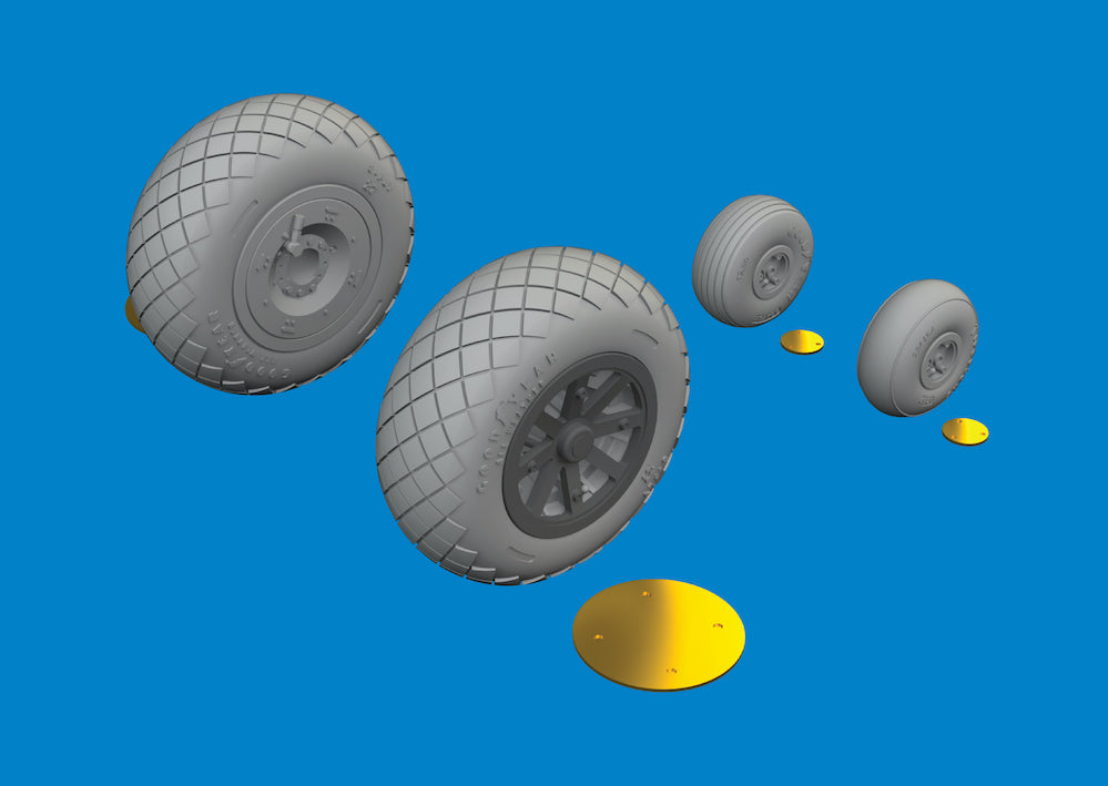 Eduard Brassin ED6481134 P-40N Warhawk Diamond Tread Wheels 1:48