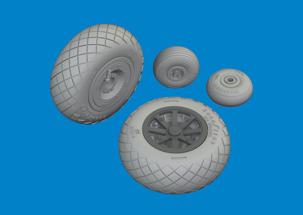 Eduard Brassin ED6481134 P-40N Warhawk Diamond Tread Wheels 1:48