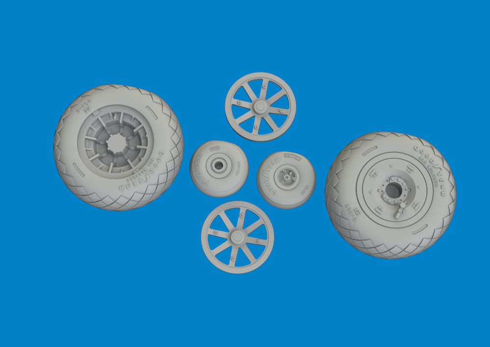Eduard Brassin ED6481134 P-40N Warhawk Diamond Tread Wheels 1:48