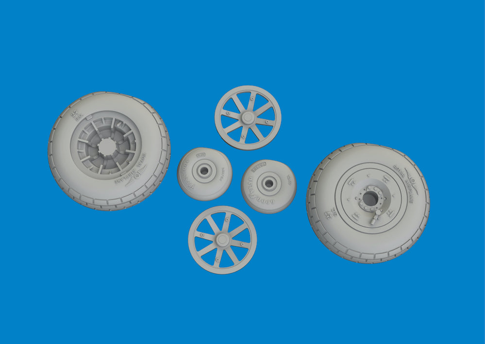 Eduard Brassin ED6481136 Curtiss P-40N wheels block tread 1:48