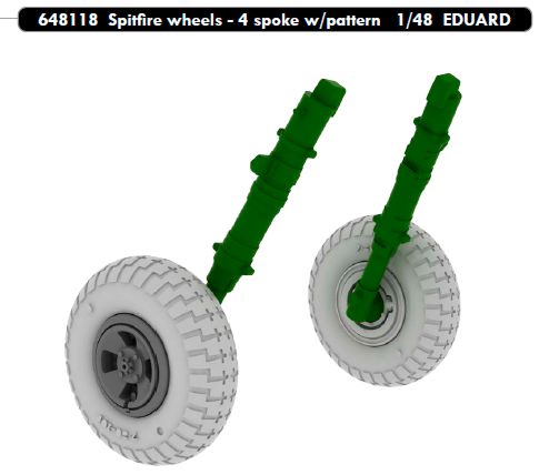 Eduard Brassin ED648118 Spitfire Mk.IXc/e Weighted Wheels 1:48