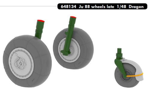 Eduard Brassin ED648134 1:48 Junkers Ju-88 late wheels with weighted tyre effect