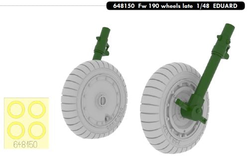 Eduard Brassin ED648150 1:48 Focke-Wulf Fw-190 late wheels with Wtd tyre effect