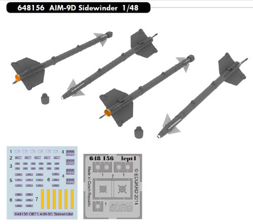 Eduard Brassin ED648156 1:48 AIM-9D Sidewinder