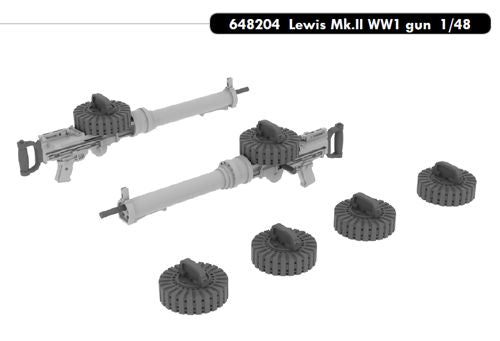 Eduard Brassin ED648204 1:48 Lewis Mk.II WWI gun